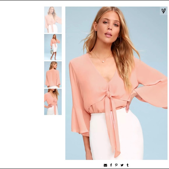 Lulus Tops - LuLus Blush Pink Blouse
